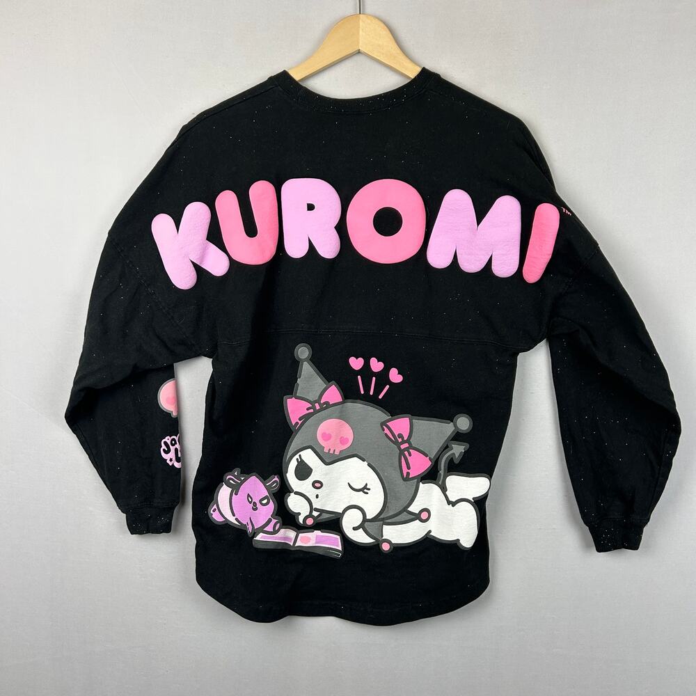 Spirit Jersey Kuromi Black Long Sleeve Glitter Material Shirt Women's Size XS